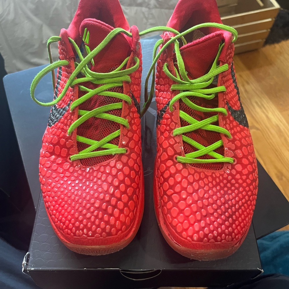 Nike Red and Green Athletic Shoes